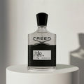 Creed Aventus eau de parfum in clear glass bottle with black cap – full-size bottle available at luxuryperfumesamples.com
