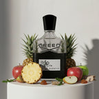 Creed Aventus eau de parfum with pineapple, blackcurrant and apple notes – available at luxuryperfumesamples.com
