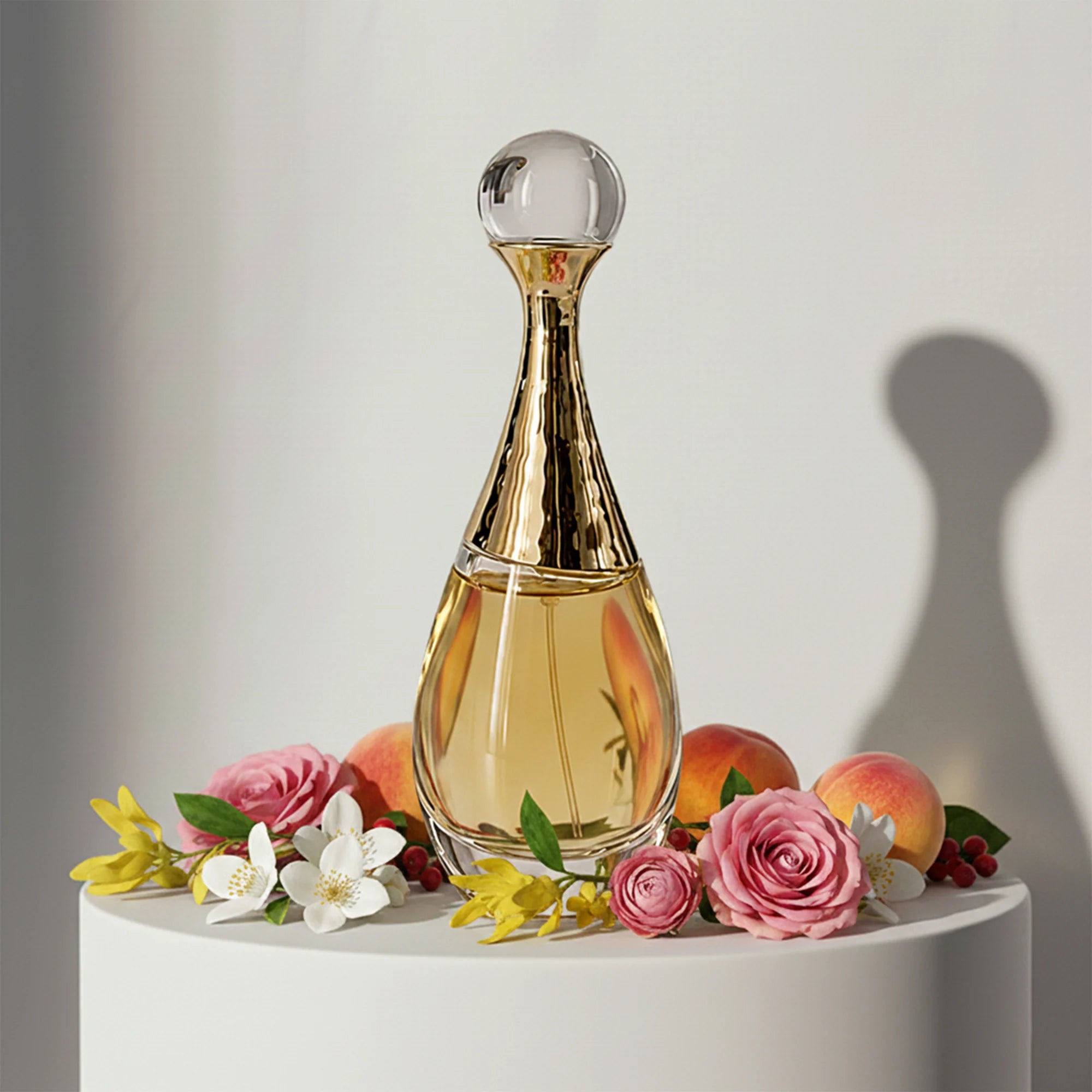 Dior J'adore eau de parfum with ylang-ylang, rose and jasmine notes – available at luxuryperfumesamples.com
