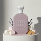 Kayali Yum Boujee Marshmallow 81 eau de parfum with marshmallow, lavender and almond notes – available at luxuryperfumesamples.com