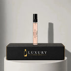 Kilian Love, Don't Be Shy eau de parfum sample vial, displayed on Luxury Perfume Samples branded box – sample decant available at luxuryperfumesamples.com