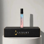 Louis Vuitton California Dream eau de parfum sample vial, displayed on Luxury Perfume Samples branded box – sample decant available at luxuryperfumesamples.com