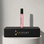 Louis Vuitton Heures d'Absence eau de parfum sample vial with black cap, displayed on Luxury Perfume Samples branded box – sample decant available at luxuryperfumesamples.com