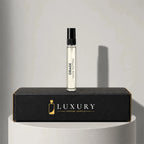 Louis Vuitton Orage eau de parfum sample vial, displayed on Luxury Perfume Samples branded box – sample decant available at luxuryperfumesamples.com