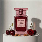 Tom Ford Lost Cherry eau de parfum with cherry, almond and rose notes – available at luxuryperfumesamples.com
