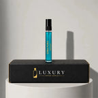 Xerjoff Erba Pura eau de parfum sample vial in teal glass, displayed on Luxury Perfume Samples branded box – sample decant available at luxuryperfumesamples.com