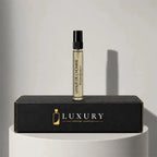 Yves Saint Laurent La Nuit de l'Homme eau de toilette sample vial, displayed on Luxury Perfume Samples branded box – sample decant available at luxuryperfumesamples.com
